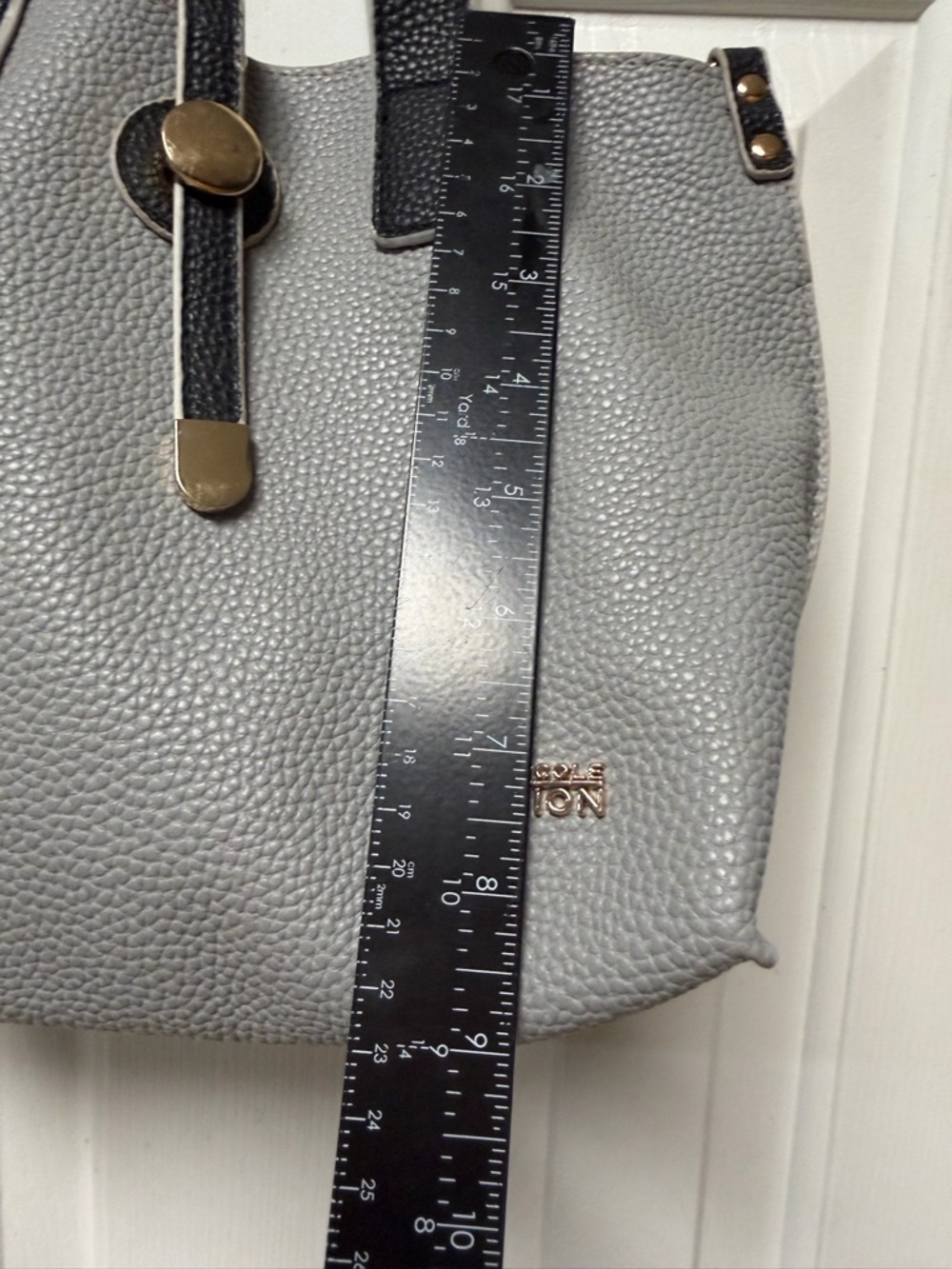 Kenneth Cole Reaction pebbled faux leather tote bag - Picture 8 of 10